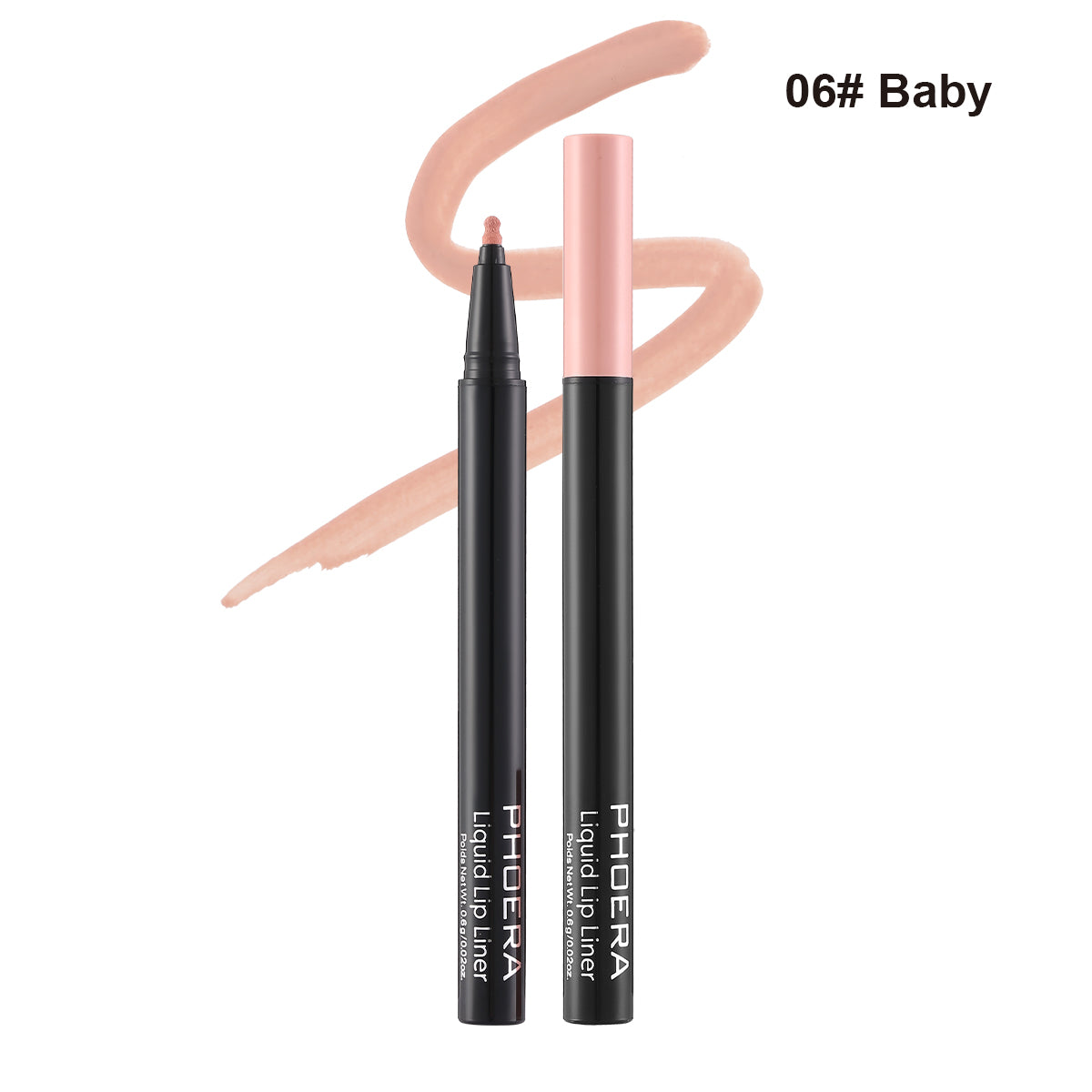 PHOERA Longwear Liquid Lip Liner – Matte Precision Tip for Lip Contour & Fill