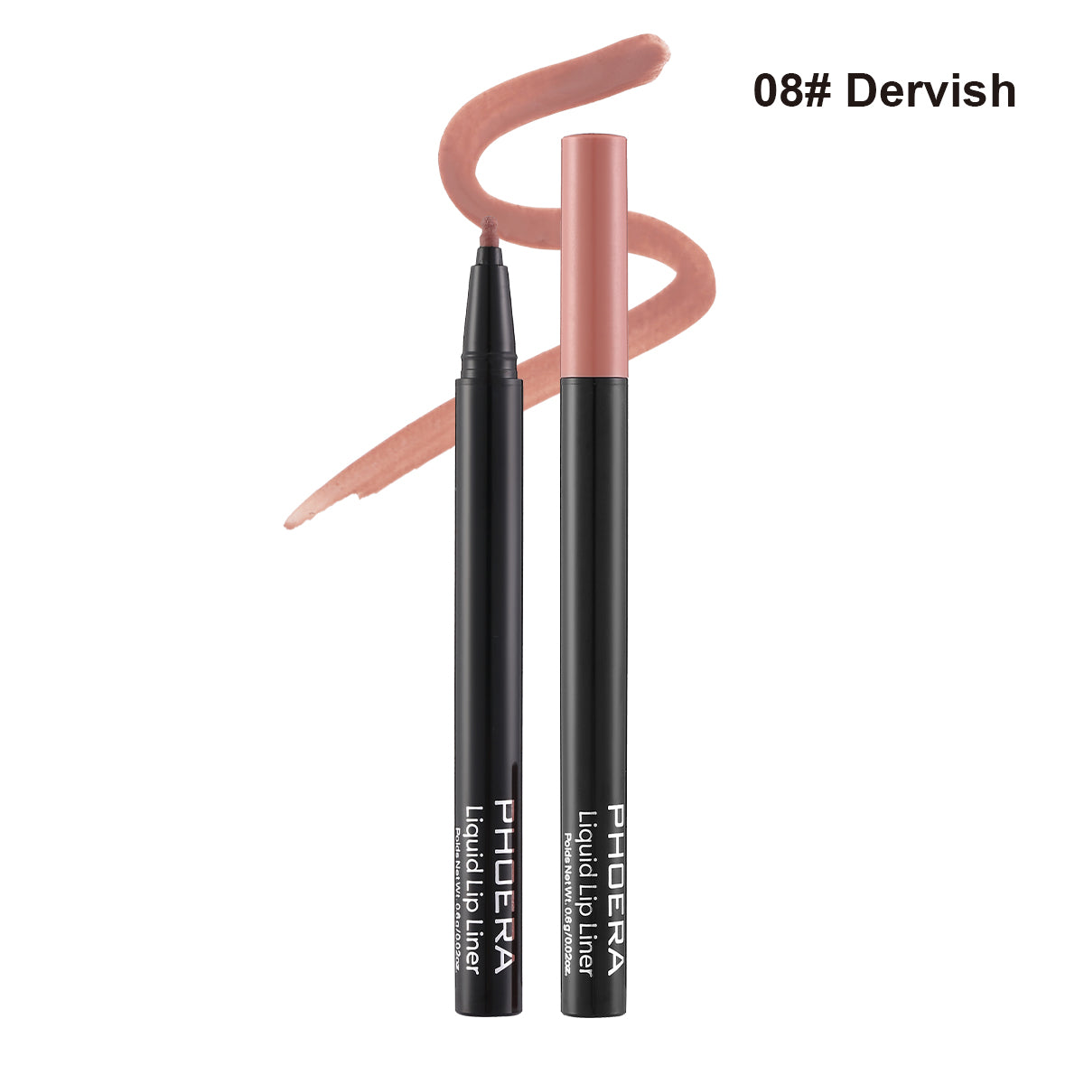 PHOERA Longwear Liquid Lip Liner – Matte Precision Tip for Lip Contour & Fill