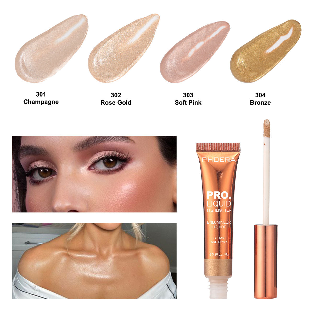 PHOERA Pro Glow Liquid Highlighter Wand