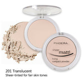 Phoera® Compact Powder Matte Set Face Bare Skin Vitamin E Pressed Power