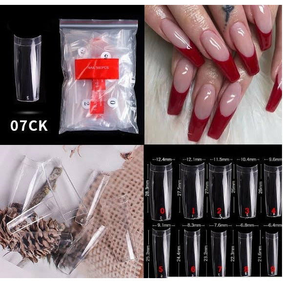 500 pcs False Nail Tips Long Stiletto Coffin