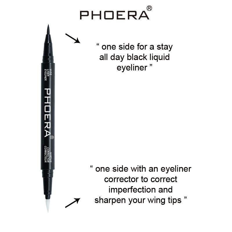 PHOERA® EYE LINER  CORRECTOR ERASABLE 2 IN 1 WINGED CAT EYELINER