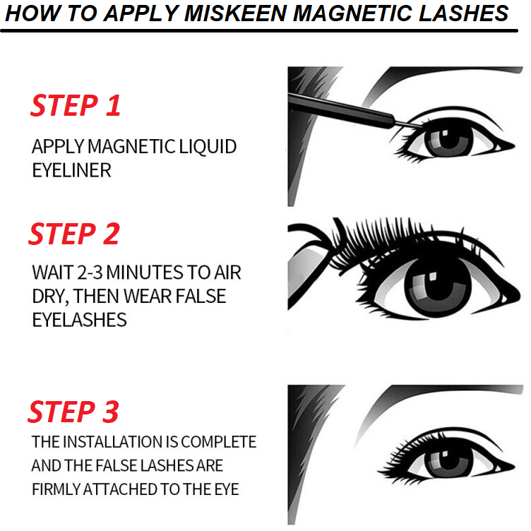 MISKEEN® MAGNETIC EYELASHES AND EYELINER KIT MISKEEN