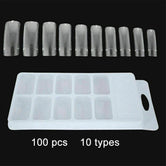 100 Pcs Nail Forms/moulds /Tips Various Sizes.