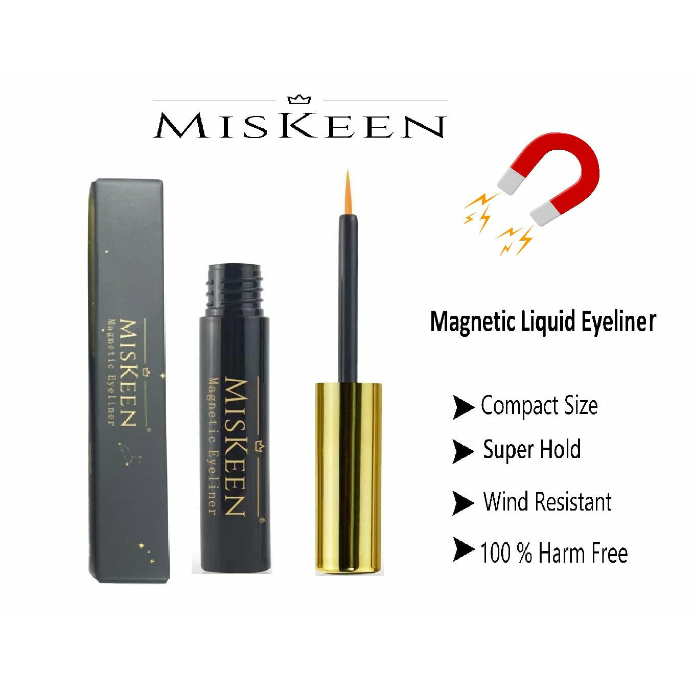 MISKEEN® MAGNETIC EYELASHES AND EYELINER KIT MISKEEN