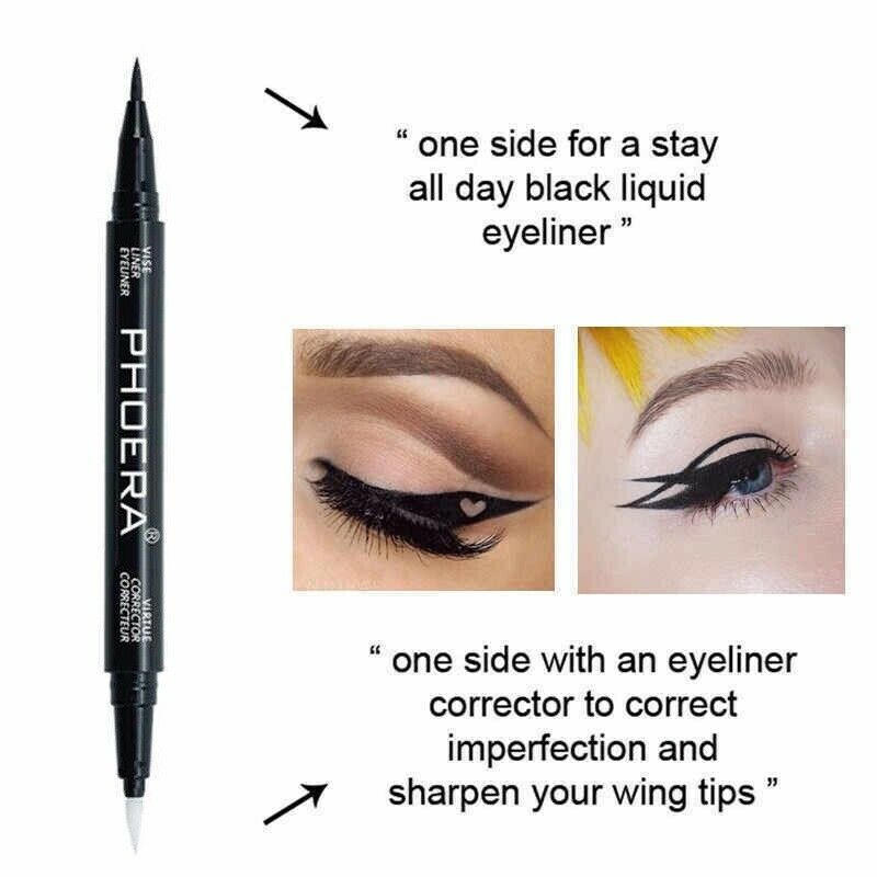 PHOERA® EYE LINER  CORRECTOR ERASABLE 2 IN 1 WINGED CAT EYELINER