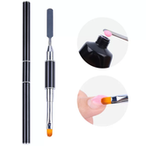 Double sided Spatula and Nail Gel Brush