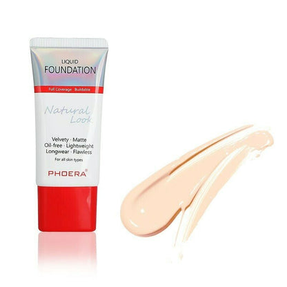 PHOERA® Velvet Liquid Matte Buildable Coverage 24 Hour Long Lasting Foundation