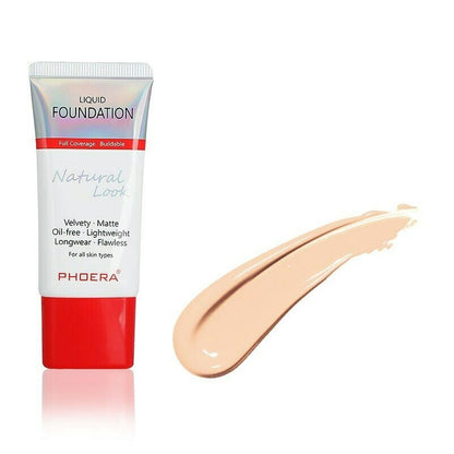 PHOERA® Velvet Liquid Matte Buildable Coverage 24 Hour Long Lasting Foundation