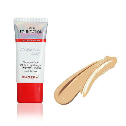 PHOERA® Velvet Liquid Matte Buildable Coverage 24 Hour Long Lasting Foundation