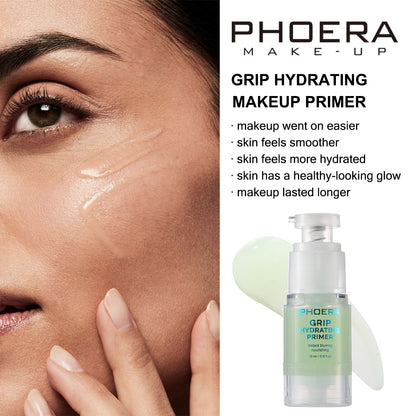 PHOERA Grip Hydrating Makeup Primer – Long-Lasting Dewy Glow