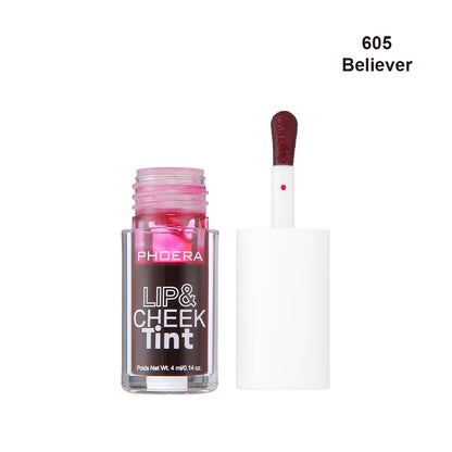 PHOERA Lip & Cheek Tint Stain Matte Liquid Blush Long Lasting Smudge Proof
