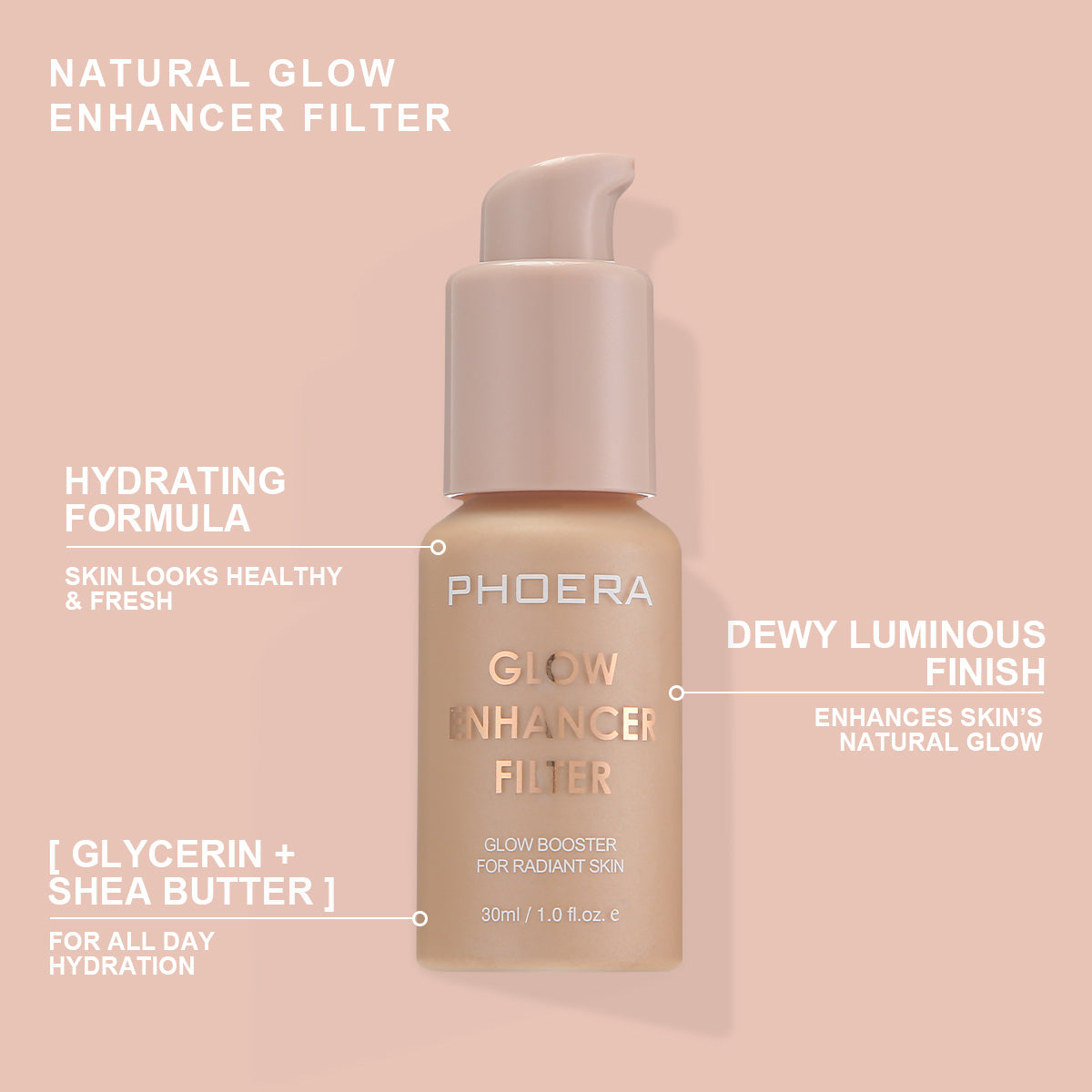 PHOERA Natural Glow Enhancer Filter Dewy Finish Illuminator