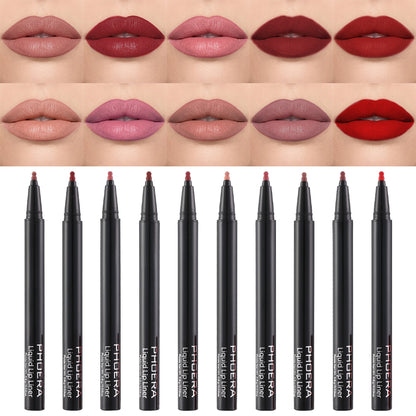 PHOERA Longwear Liquid Lip Liner – Matte Precision Tip for Lip Contour & Fill