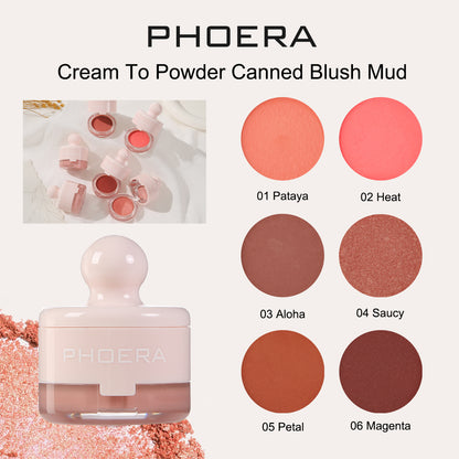 PHOERA Cream To Powder Blush Mud