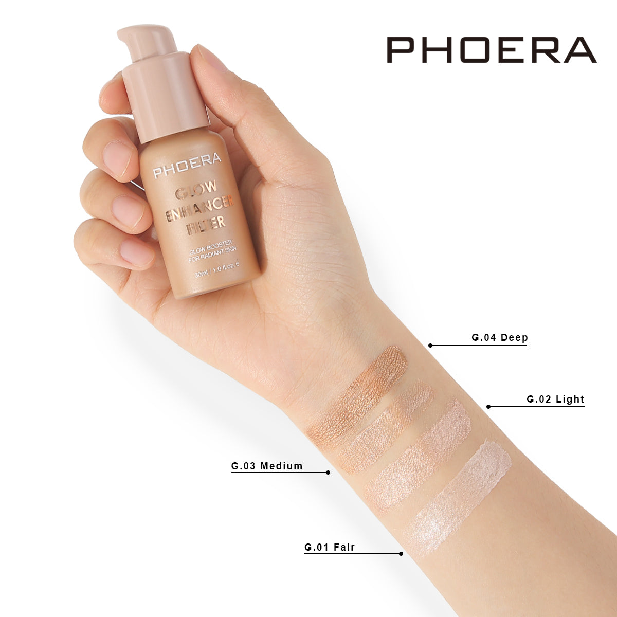 PHOERA Natural Glow Enhancer Filter Dewy Finish Illuminator