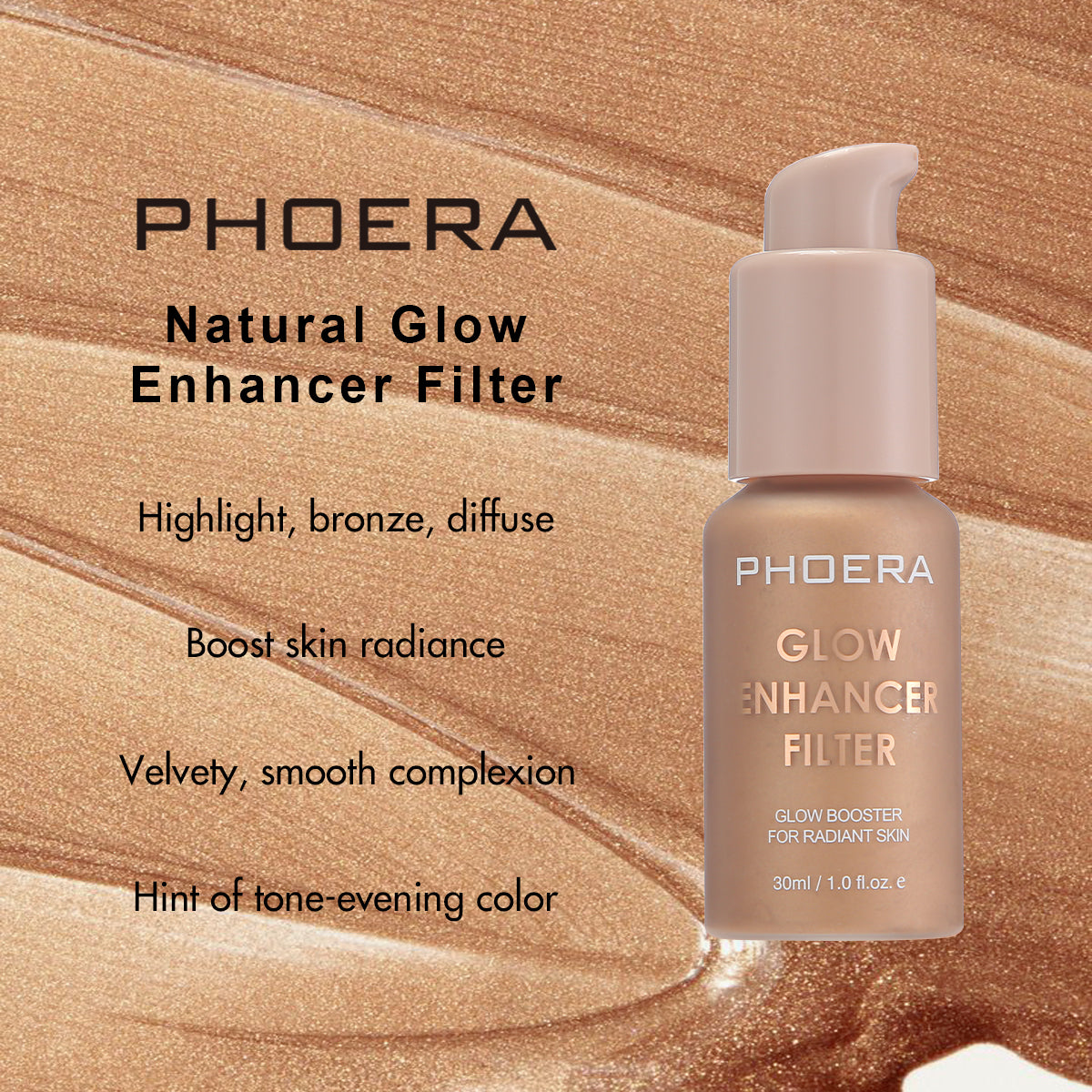PHOERA Natural Glow Enhancer Filter Dewy Finish Illuminator