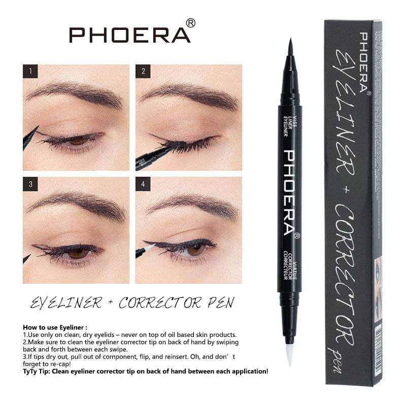PHOERA® EYE LINER  CORRECTOR ERASABLE 2 IN 1 WINGED CAT EYELINER
