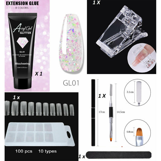 5 Pcs Nail Acryl Poly Gel Kit